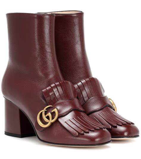 red gucci marmont shoes|gucci marmont fringe boots.